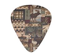 Lodge Bear Deer Guitar Plectrums 12 Pieces Set :: Comfortable In The Hand With Smooth Edges Three Thicknesses To Match