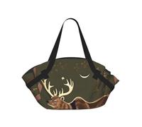 Lodge Bear Deer Print Foldable Camping Bag Duffle Bag Waterproof Travel Bag Camping Mattress For Outdoor Park Beach