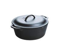 Lodge Cast Iron Serving Pot Dutch Oven with Dual Handles Pre-Seasoned 7-Quart