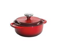 Lodge 1.42 litre / 1.5 quart Cast Iron/Porcelain Enamel Dutch Oven/Casserole Dish, Red