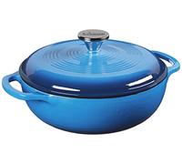 Lodge EC3D33 Enameled Cast Iron Dutch Oven, 3-Quart, Caribbean Blue