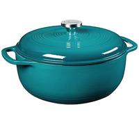 Lodge EC6D38 Enameled Cast Iron Dutch Oven, 6-Quart, Lagoon