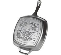 Lodge EMW6655096, 10.5" Grill Pan - Fish, Black