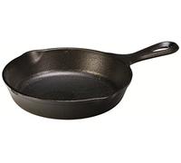 LODGE H3SK 16.51 cm / 6.5 inch Pre-Seasoned Heat-Treated Cast Iron Round Skillet/Frying Pan, Inoxidable, Black