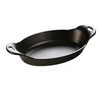 Lodge HOSD 1.06 Litre Oval Cast Iron Heat Treated Pre-Seasoned Serving Dish, Black