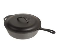 Lodge L10CF3 Cast Iron Covered Deep Skillet Pre-Seasoned 5-Quart Black