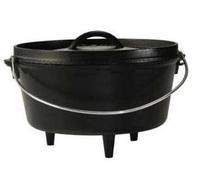 Lodge 35.65 cm / 9.46 litre / 10 quart Pre-Seasoned Cast Iron Outdoor / Camp Deep Dutch Oven