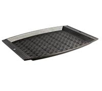 Lodge L15RCGT Pre-Seasoned Cast Iron Rectangle Grill Topper, Black