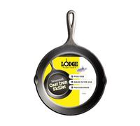 LODGE L6SK3 22.86 cm / 9 inch Pre-Seasoned Cast Iron Round Skillet/Frying Pan , Black