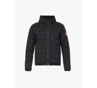 Lodge logo-patch shell-down hooded jacket