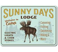 Lodge Name Sign Custom Lodge Sign Moose Lodge Decor Sign Funny Vintage Metal Sign 8x12 inches