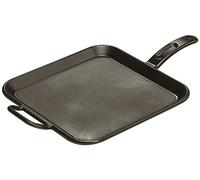 Lodge P12SG3 30.48 cm / 12 inch Pre-Seasoned Cast Iron Square Griddle, Black