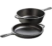 Lodge Pre-Seasoned Cast Iron Multi-Function Combo Cooker. Dutch Oven Pot, Skillet and Lid for Indoor and Outdoor Use. Induction, Oven, Grill and Metal Utensil Safe. Made in the USA. 3 Litre/3.2 Quart