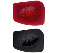 Lodge SCRAPERPK Durable Polycarbonate Pan Scrapers, Red and Black, 2 Count