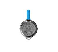 Lodge Seasoned Cast Iron Sugar Skull Skillet with Handle Holder Black 10.25 Inch