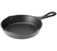 Lodge Wildlife Series-6.5" Cast Iron Skillet with Wolf Scene, Black