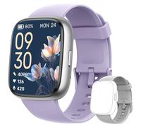 LODIMEKE Smart Watch, Alexa Smartwatch Women Men [2 Bands, 44mm case] Make/Answer Call, HR SpO2 Sleep Stress Monitor Fitness Tracker, IP68 Waterproof Step Counter Watch for Android & iOS Phone