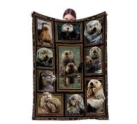 LodiSFOA Sea Otters Funny Fleece Throw Blanket - Cute Halloween Otter Gifts