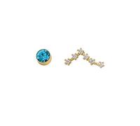 LODMLOER 12 Zodiac Constellation Earrings - S925 Fashion Asymmetrical Horoscope Stud Earrings For Women Girls Mom Birthday Anniversary Jewelry Gift,Pisces,One Size