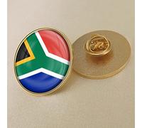 LODMLOER Coat Of Arms Of South Africa South Africans Flag Brooch,Brooches Lapel Bag Badges,Shirt Jacket Backpack Accessory,Diy Lapel Badges,Button Pins Bulk,Aesthetic Enamel Badges