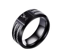 LODMLOER Deep Personality Black Twisted Text Art Twelve Zodiac Symbol Design Ring,Women/Men Horoscope Celestial Astrology Set Ladies Fashion Jewelry Birthday Gift,Scorpio,10