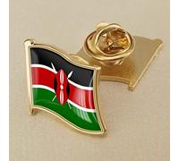 LODMLOER Personalized Oval Arrow Kenya Flag Pin Badge,Flag Lapel Pin Enamel Badges,National Waving Flag Pins,Metal Flag National Badges Pins,Brooch Souvenir Gift For Men Women,Sector 19X18Mm,Picture