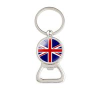 LODMLOER Personalized Union Jack Flag Art,Keychain Beer Bottle Opener Travel Souvenir Gift Keyring Multifunction Accessories Creative Souvenir For Dad Papa Husband Birthday Anniversary