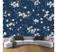 LODMLOER Photo Wallpaper Floral Branches 400x280cm,Vintage Elegant Plants Wall Mural, Panoramic Non-Woven Wallpaper, Wall Decoration for Bedroom and Living Room