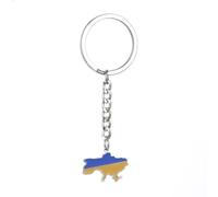 LODMLOER Ukraine Map Keychain - Oil Dripping Ethnic Style Flag Keyring,Personalized Backpack Car Charm Keyholder Map Pendant Keychain For Men Women,White,One Size