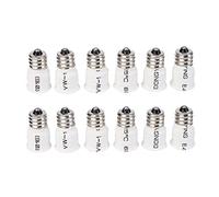 Lodokdre 12-Pack E12 to E14 White Bulb Converter LED Light Holder Lamp Adapter Socket Changer High Quality