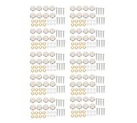 Lodokdre 16 mm Stainless Steel Mirror Screw Cap (80 Pieces)