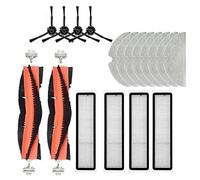 Lodokdre 18 Pieces for Bot L10 Pro D9 LDS Finder Robot Vacuum Cleaner Parts Main Sides Brush Hepa Filter Wiper Cloth B