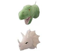 Lodokdre 2 Pieces Dinosaur Head Wall Ornaments 3D Cute Nursery Room Living Room Baby