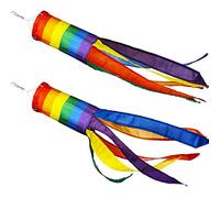 Lodokdre 2 Pieces Windsock Colorful Hanging Decoration Windsock for Outdoor Hanging