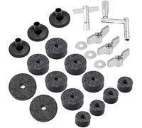 Lodokdre 23-Piece Accessories for Cymbals Clutch Felt Hi-Hat Cup Felt Cymbal Sleeves with Nuts Washer for Cymbals and Drum Keys for Drums ()