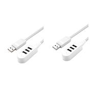 Lodokdre 2pcs 1.2M 3-Port Multi USB 2.0 Hub Splitter Converter External Extension Cable Splitter for PC Computer Accessories
