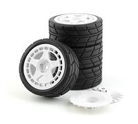 Lodokdre 4 Pieces 12mm Hex 65mm Tires for XV-01-01 -02 LC PTG-2 WR8 1/10 RC Car,2