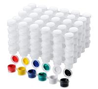 Lodokdre 50 Strips, Empty Colour Strips, Colour Pot Pots Clear Storage Colour Container, Mini Cup Pot 3 ml / 0.1