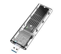 Lodokdre External M.2 NGFF SATA SSD Enclosure High Speed USB3.0 Gen1 5Gb/S Transparent SATA SSD Hard Drive Case for PC Black