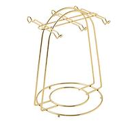 Lodokdre Nordic Home Kitchen Tabletop Coffee Mug Holder 6 Cups Stand Gold Metal Cups Holders Drain Organizer