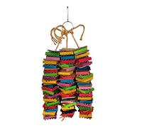 Lodokdre Parrot Toys for Cardboard Big Bird Toys African Parrot Toys Natural Wooden Bird Cage Chewing Toy