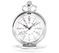 Lodokdre Pocket Watch, Metal Strap, Silver, Silver