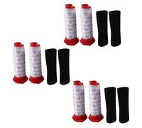 Lodokdre Washable Main Stick Filter + Foam Insert for Athlet Cordless Vacuum Cleaner (6 Pieces Each)