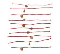 Lodoot 10 Pcs/Set Handmade Red String Braided Bracelet Lucky Knitting Wristband Kabbalah Bracelet Jewelry for Women & Men