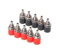 Lodoot 10Pcs insulation 4mm banana Plugs Head Port panel mount Terminals Connection multimeter Head banana head female
