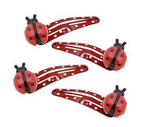 Lodoot 4PCS Ladybirds Hair Barrettes for Casual Formal Festival Hair Clip Women Girl Hair Styling Tool Nonslip Sidepin Headdres Ladybug Hairpin