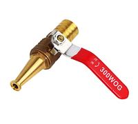 Lodoot Brass Hose Nozzle Heavy Duty High Pressure Hose Nozzle for Garden Hose Water Hose Nozzle Sprayer for Car Wash Household fire hose reel nozzle
