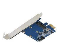 Lodoot Desktop PCIE to MSATA and SATA3.0 Expansion Card 6Gbps ASM1061 Chipset for Computer for All Systems