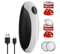 Lodoot Electric Can Opener smooth Side Tin Jar Opener Portable Kitchen Tool Practical Automatic Jar Bottle Easy to Use