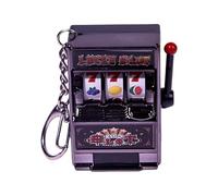 Lodoot Fruit Slot Machines Keychain Charm Portable Fun Game Pendant Keyring Entertainment Accessory for Kids and Adults 12 Pen Storage Bag Black